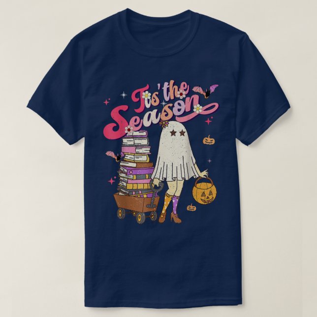 Das ist die Saison Pumpkin Boo 60er 70er Hippie Ha T-Shirt (Design vorne)