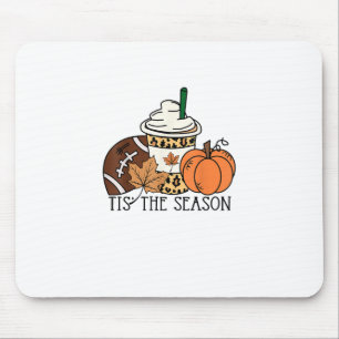 Das ist die Saison Pumpkin Erntedank Football Mini Mousepad