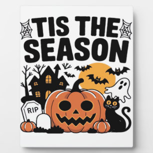 Das ist die Saison Pumpkin Halloween Fall Funny Ni Fotoplatte