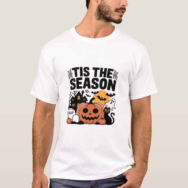 Das ist die Saison Pumpkin Halloween Fall Funny Ni T-Shirt (Vorderseite)