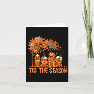 Das ist die Saison Pumpkin Latte Golden Retrieve H Karte