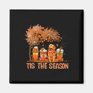 Das ist die Saison Pumpkin Latte Golden Retrieve H Magnet