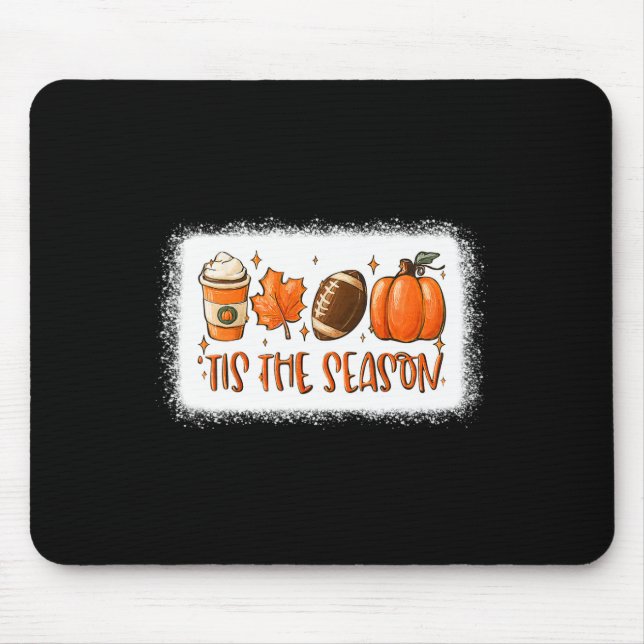 Das ist die Saison Pumpkin Leaf Latte Fall Footbal Mousepad (Vorne)