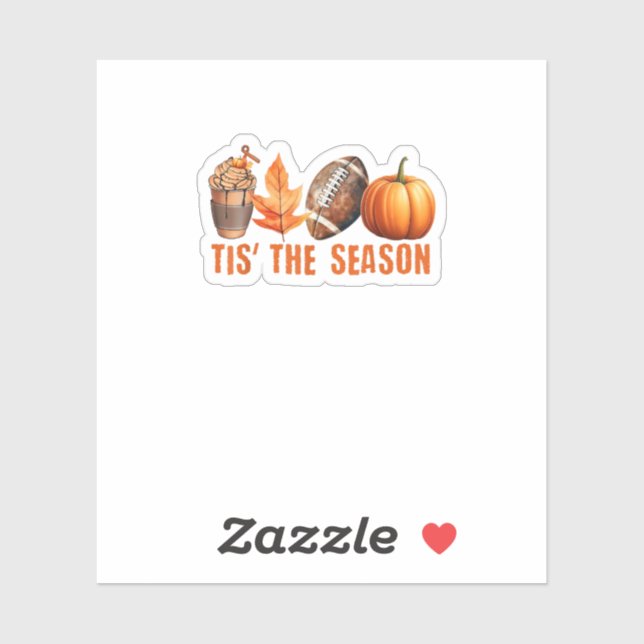 Das ist die Saison Pumpkin Leaf Latte Fall Thanksg Aufkleber (Blatt)