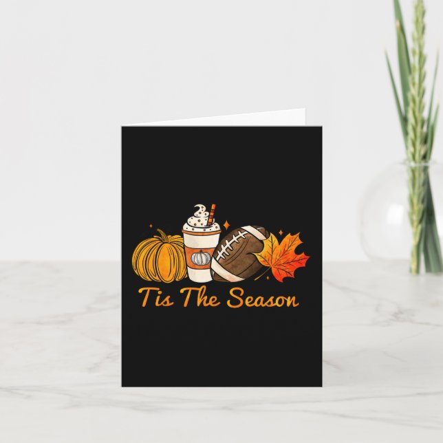 Das ist die Saison Pumpkin Leaf Latte Fall Thanksg Karte (Vorderseite)