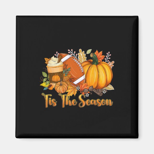 Das ist die Saison Pumpkin Leaf Latte Fall Thanksg Magnet (Vorne)