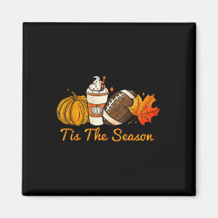 Das ist die Saison Pumpkin Leaf Latte Fall Thanksg Magnet