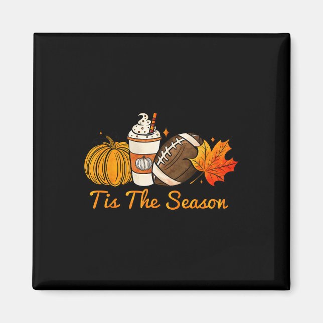 Das ist die Saison Pumpkin Leaf Latte Fall Thanksg Magnet (Vorne)