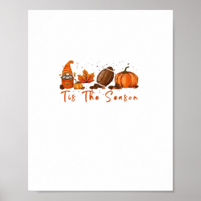 Das ist die Saison Pumpkin Leaf Latte Fall Thanksg Poster (Vorne)
