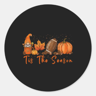 Das ist die Saison Pumpkin Leaf Latte Fall Thanksg Runder Aufkleber