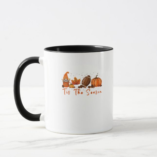 Das ist die Saison Pumpkin Leaf Latte Fall Thanksg Tasse (Links)