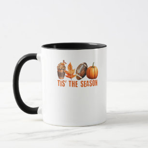 Das ist die Saison Pumpkin Leaf Latte Fall Thanksg Tasse