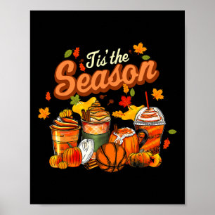 Das ist die Saison Pumpkin Leaf Latte Fall Volleyb Poster