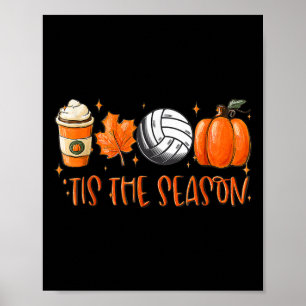 Das ist die Saison Pumpkin Leaf Latte Fall Volleyb Poster