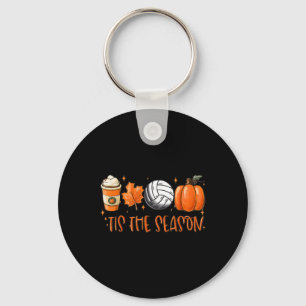 Das ist die Saison Pumpkin Leaf Latte Fall Volleyl Schlüsselanhänger