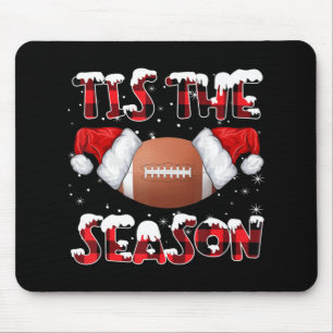 Das ist die Saison Weihnachtsmannmütze Fußball Rot Mousepad