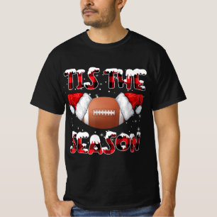 Das ist die Saison Weihnachtsmannmütze Fußball Rot T-Shirt
