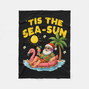 Das ist die Sea Sun Santa Beach Sommerweihnacht im Fleecedecke