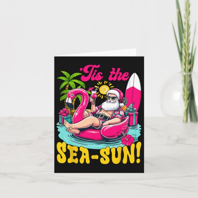 Das ist die Sea Sun Santa Beach Sommerweihnacht im Karte (Vorderseite)