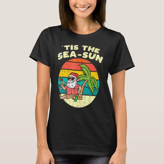 Das ist die Sea Sun Santa Beach Sommerweihnacht im T-Shirt (Vorderseite)