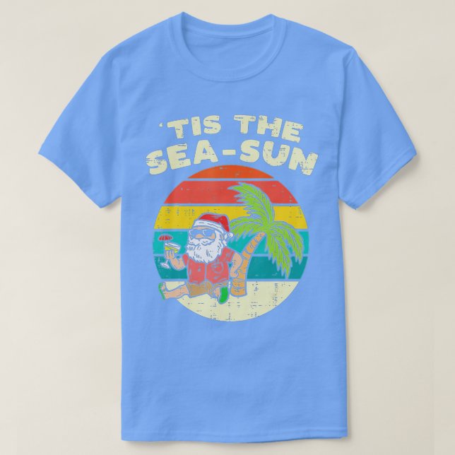Das ist die Sea Sun Santa Beach Sommerweihnacht im T-Shirt (Design vorne)