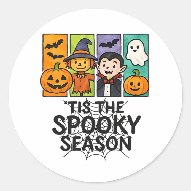 Das ist die seltsame Jahreszeit Halloween Vampire  Runder Aufkleber (Vorderseite)