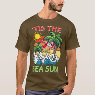 Das ist die Sonne Weihnachten im Juli Santa Surfin T-Shirt