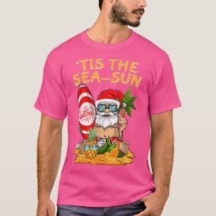 Das ist die Sonne Weihnachten im Juli Santa Surfin T-Shirt