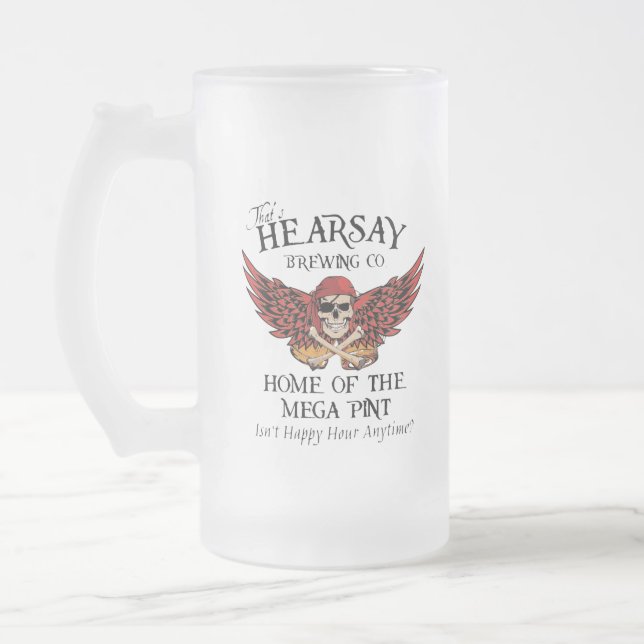 Das ist die Tasse von Hearsay Brewing Company (Links)