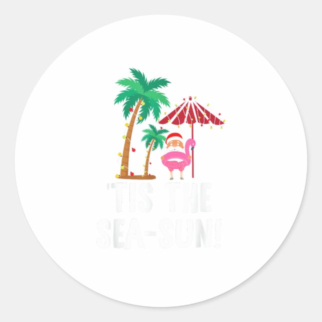 Das ist die tropische Weihnachtssaison der Sonne Runder Aufkleber (Vorderseite)