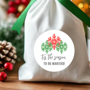 Das ist die Weihnachtszeit der Jahreszeit Runder Aufkleber