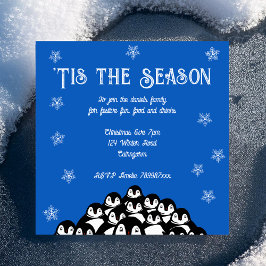 'Das ist die Weihnachtszeit-Penguin-Party Einladun Feiertagskarte