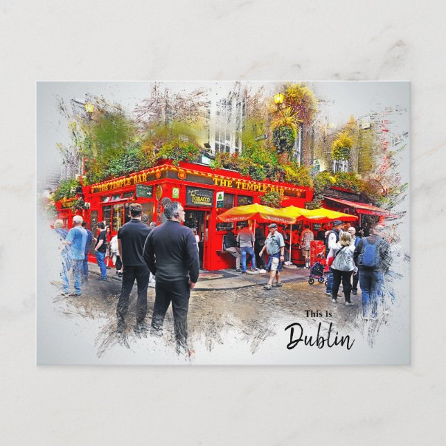 Das ist Dublin-Irland Postkarte (Vorderseite)