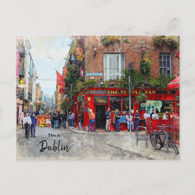 Das ist Dublin-Irland Postkarte (Vorderseite)