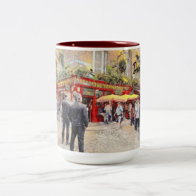 Das ist Dublin-Irland Zweifarbige Tasse (Mittel)