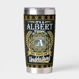 Das ist ein Albert, das man nicht verstehen konnte Thermobecher