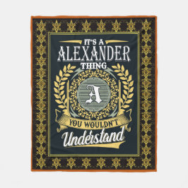 Das ist ein Alexander-Ding, das man nicht verstehe Fleecedecke