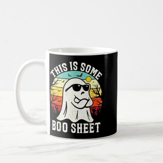 Das ist ein bisschen Boo-Blatt-Geist Retro-Hallowe Kaffeetasse (Links)