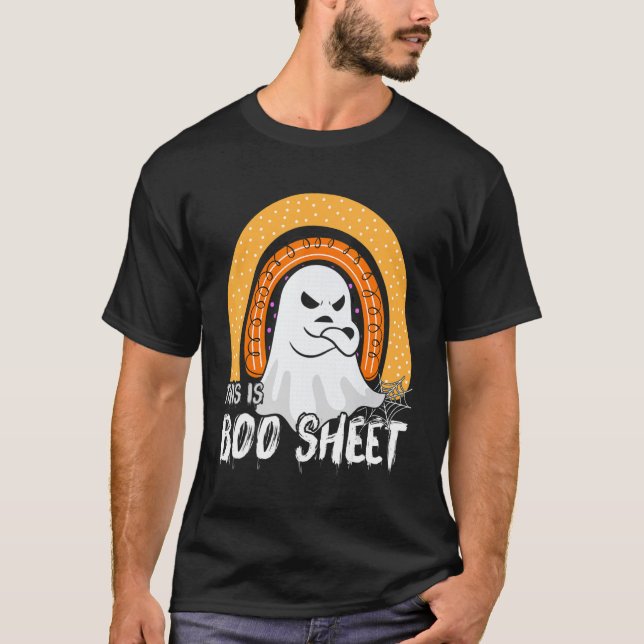 Das ist ein Bogen-Geist-Retro-halloween Kostüm mic T-Shirt (Vorderseite)