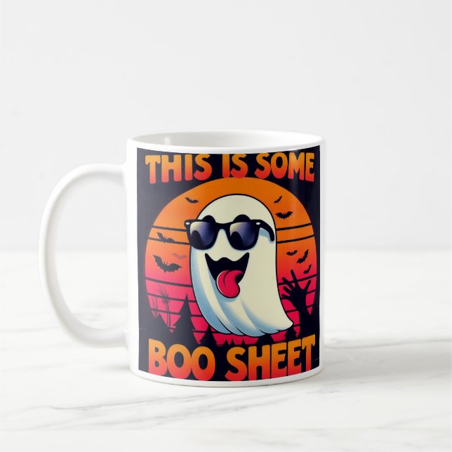 Das ist ein Boo Sheet Funny Halloween Ghost Coffe Kaffeetasse (Links)