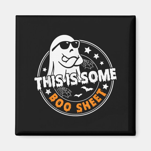 Das ist ein boo-Sheet Ghost Funny Retro Halloween Magnet (Vorne)