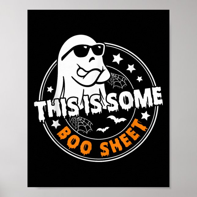 Das ist ein boo-Sheet Ghost Funny Retro Halloween Poster (Vorne)