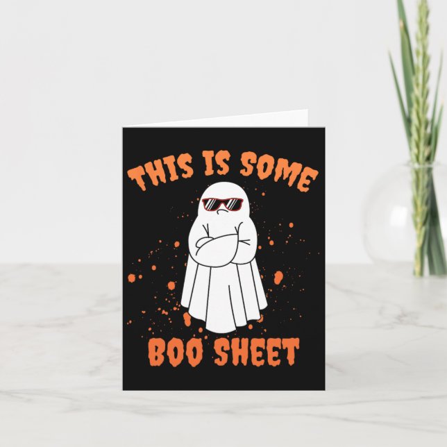 Das ist ein boo-Sheet-Ghost-Spaß Halloween Karte (Vorderseite)
