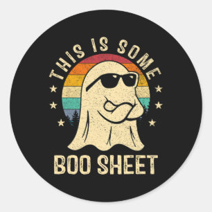 Das ist ein Boo-Sheet Halloween Ghost Fun Men Wom Runder Aufkleber