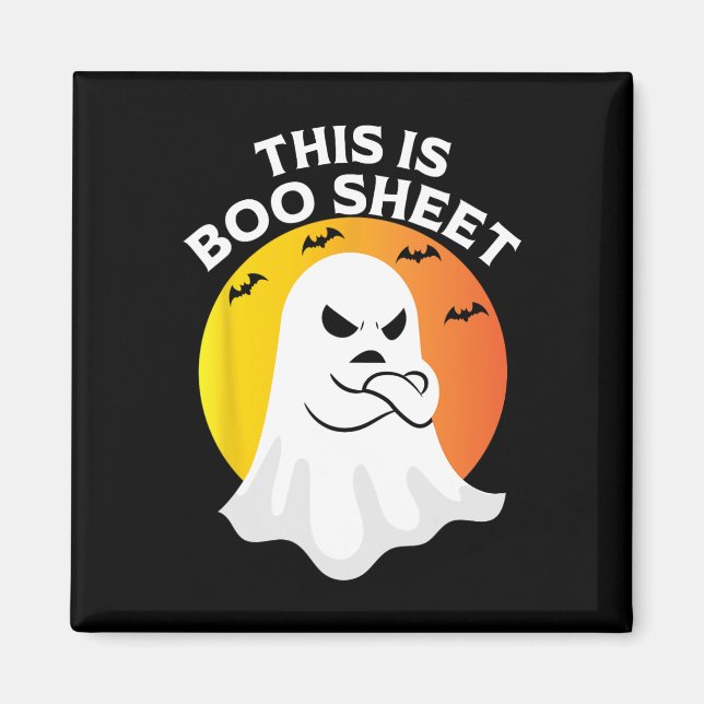 Das ist ein Bootblatt Ghost Retro Halloween-Kostüm Magnet (Vorne)