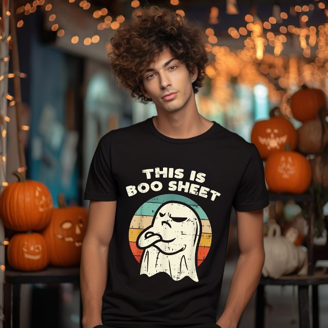 Das ist ein Bootblatt Ghost Retro Halloween-Kostüm T-Shirt (Von Creator hochgeladen)