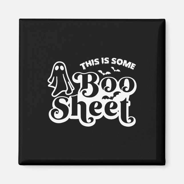 Das ist ein Bootblatt Halloween Ghost Funny für mi Magnet (Vorne)