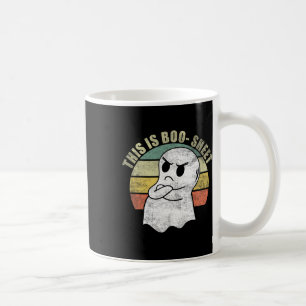 Das ist ein Bootsheet Ghost Halloween-Kostüm für F Kaffeetasse