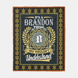 Das ist ein Brandon, das man nicht verstehen konnt Fleecedecke