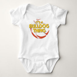 Das ist ein Bulldoggen Basketball-Stück Baby Strampler